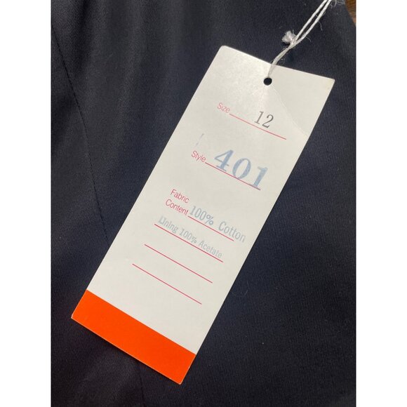 Ann Lawrence Today Black & White Short Sleeve Button Front Dress Sz 12 - New - Picture 9 of 10